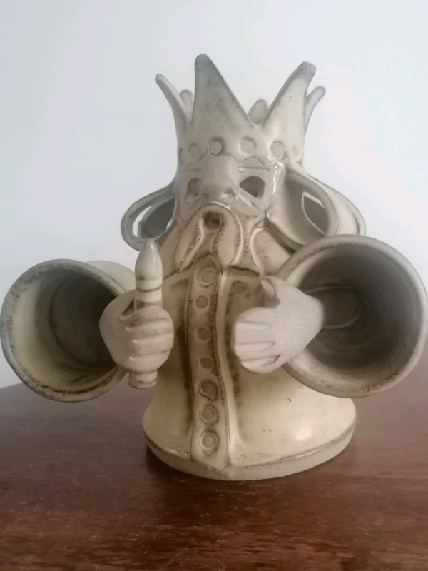 Vintage style 6 inch height. Sculpture. Candle. Home Decor. 