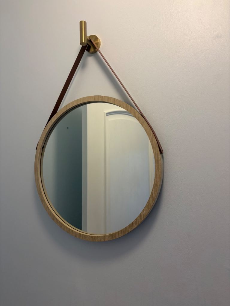FREE – Round Wall Mirror with Strap