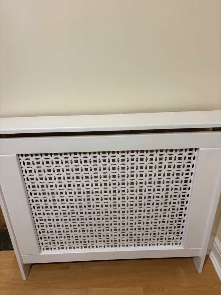 White Radiator cover recently painted W96 x H85 x D14cm
