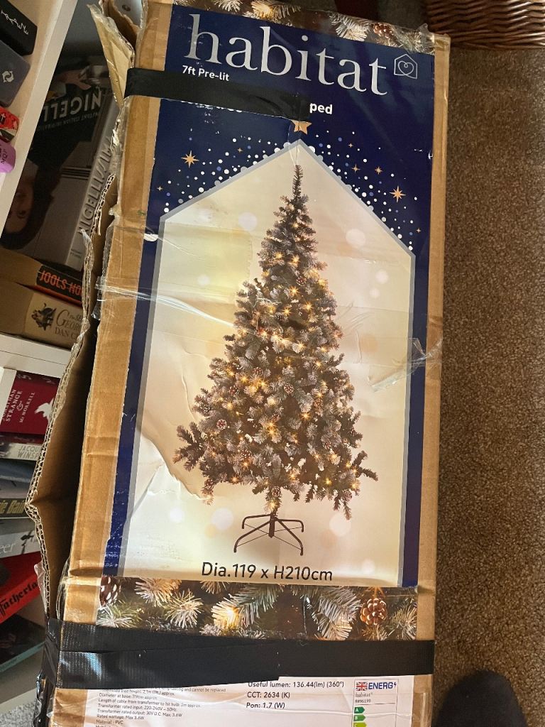 Free 7 foot pre lit Christmas tree