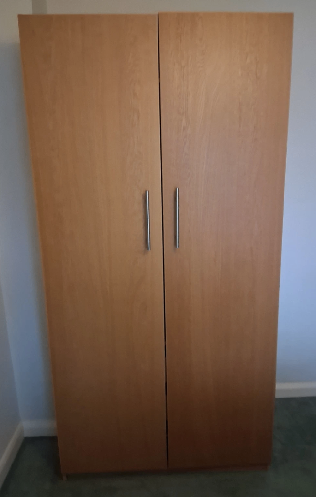 IKEA Oak Wardrobe with Hanging Rail, 3 Drawers & 2 shelves FREE DELIVERY 179