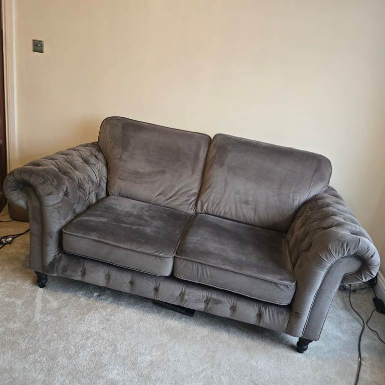 2 x 2 seater ikea grevie chesterfield style sofas - free to collect