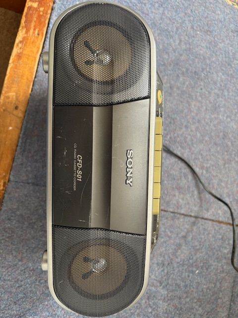Sony CFD-S01 Portable Stereo Boombox - CD Player & Cassette Corder With FM Radio  