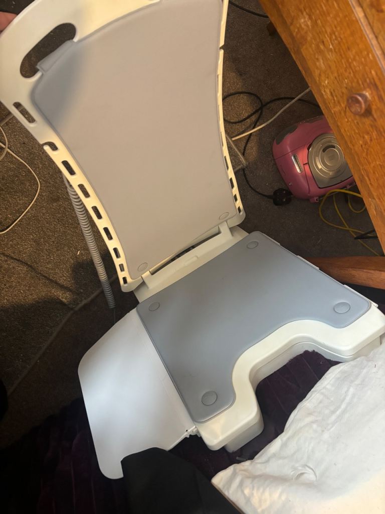 Careco White and Grey Shower Chair - Good Condition