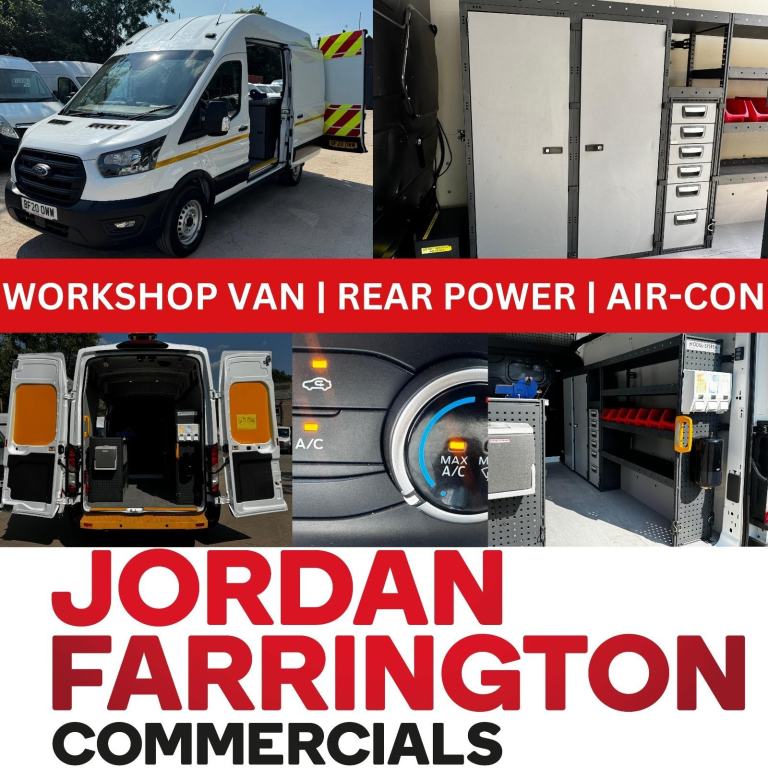2020 FORD TRANSIT 350 L2H3 130BHP FWD UTILITY SPEC WORKSHOP VAN EURO 6 *AIR-CON*