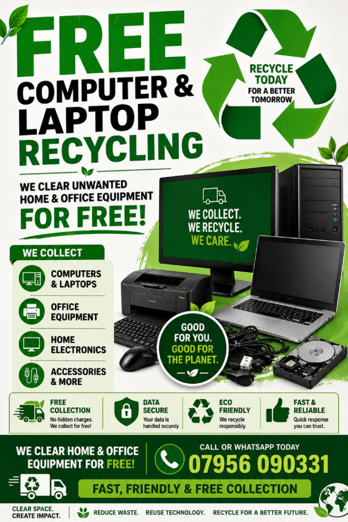 Free computer and laptop service recycling service