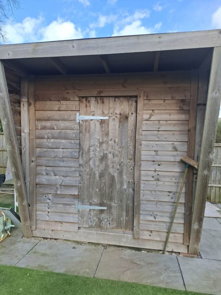 Solid wood, custom made garden shed. Free 