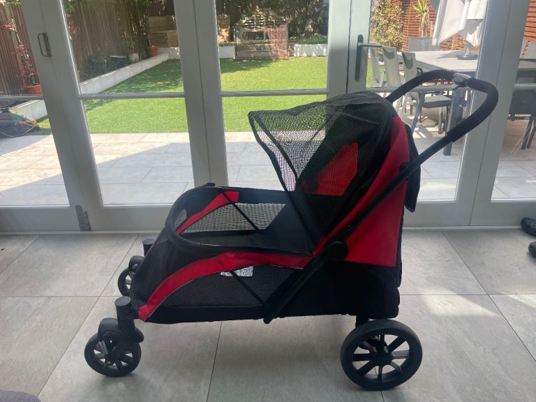 Pawhut Pet Stroller for large and medium dogs, red