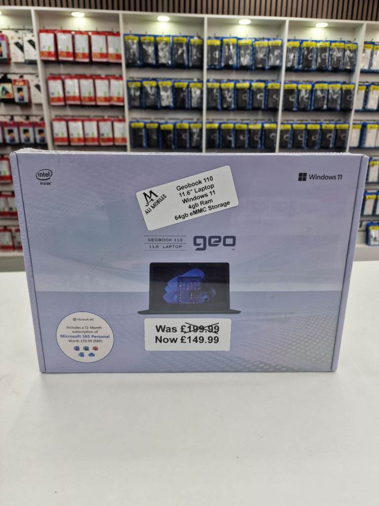 Brand New Laptop Geobook 110 11.6 Inch Windows 11 4gb Ram 64gb eMMC Storage