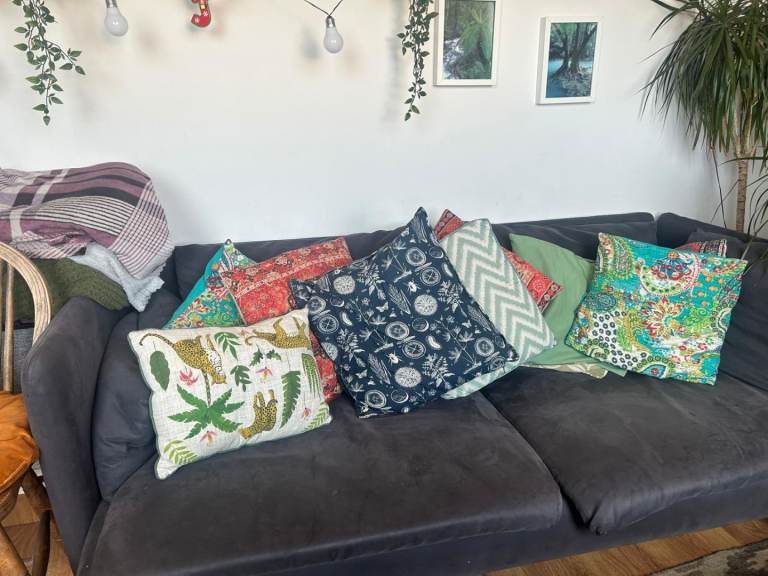 Comfortable Grey Sofa - Good Condition