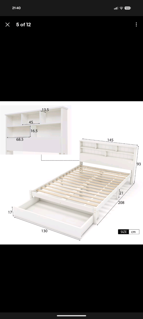 image for Double bed with mattress 