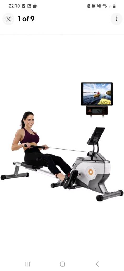 BTM 8 Level Magnetic Resistance Rowing Machine Folding Rower LCD Cardio Exercise 