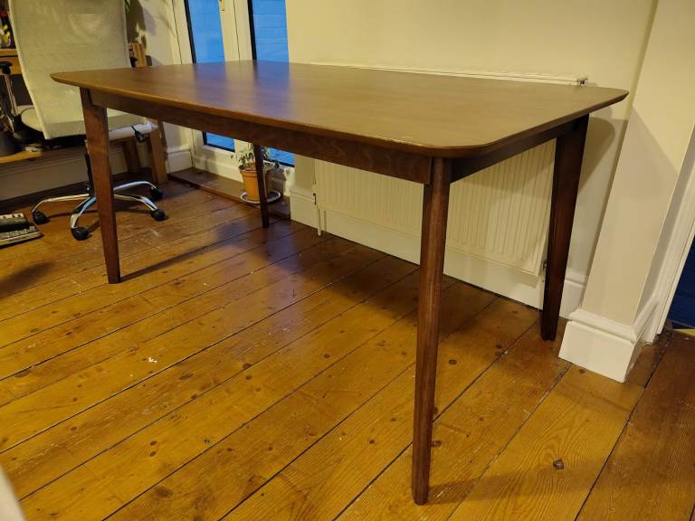 Habitat Skandi Walnut Veneer 6 Seater Dining Table
