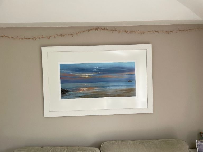 Large Glicle print of Polzeath Cornwall by Suki Wapsop