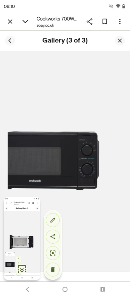 Cookworks 700W Black Microwave Oven - As Good As New
