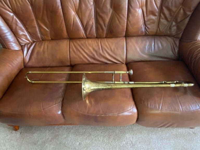 Brass b flat  Trombone – Good working condition.