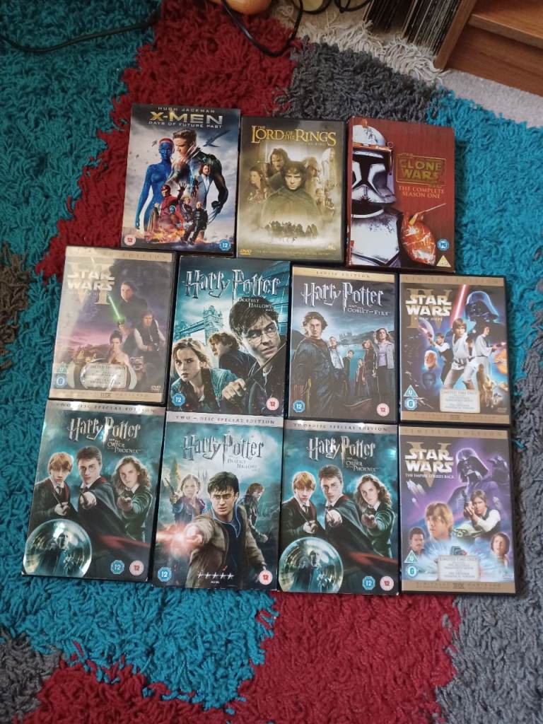 DVD Movie Bundle: Harry Potter, Lord of the Rings, X-Men, Star Wars