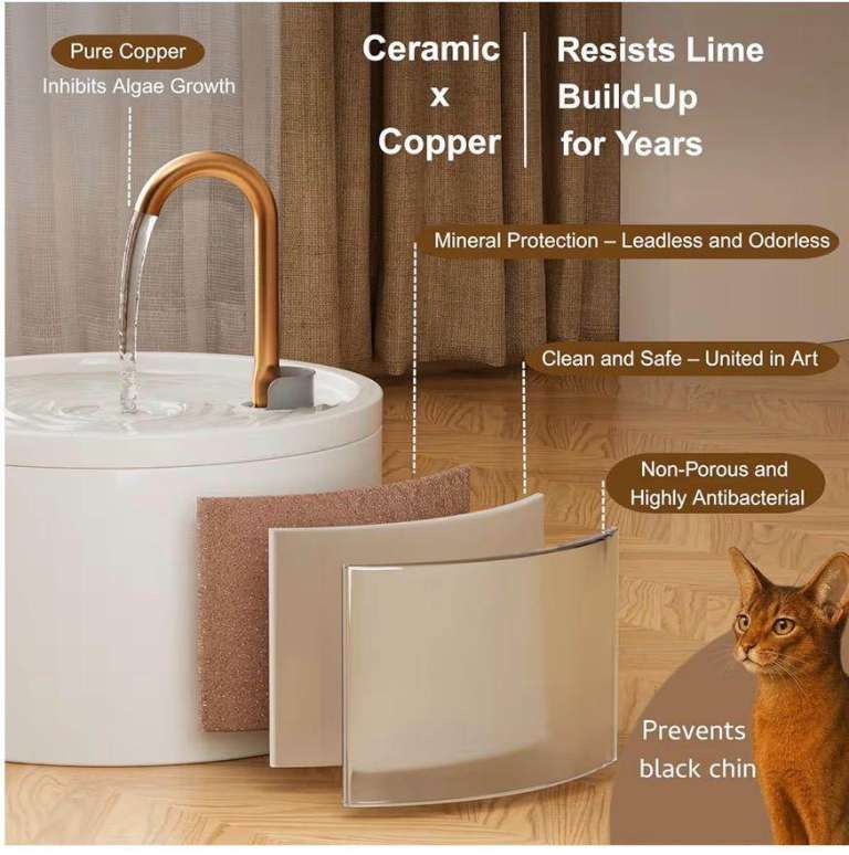 Cat water fountain (ceramic)