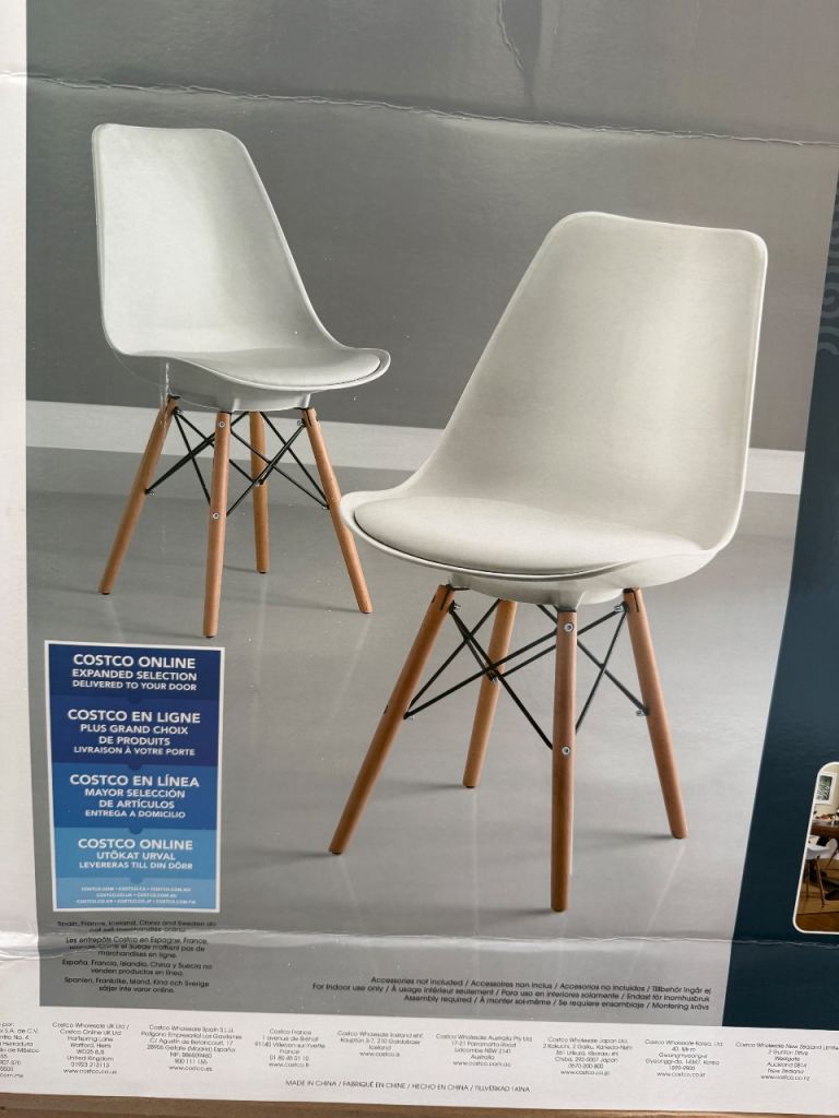 6 x Bayside white Eiffel dining chairs + local delivery 