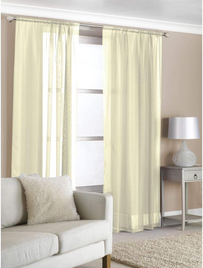 Top Voile Curtain Panels Pk2