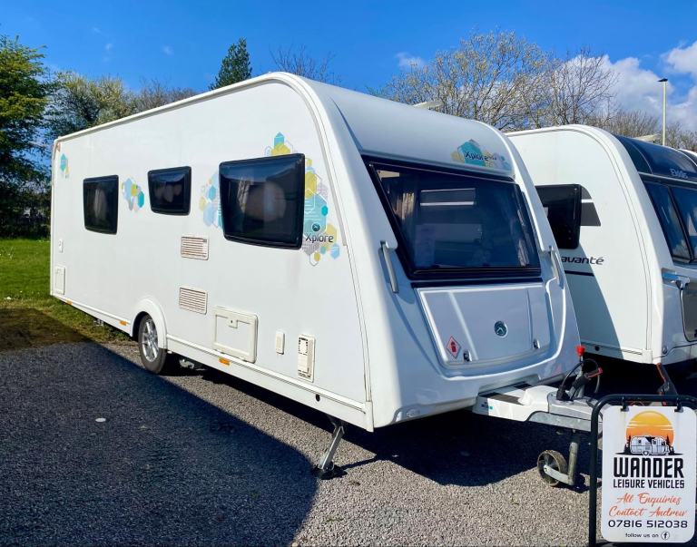 2021 Elddis Xplore 554. 4 Berth, Single Axle. Pre owned touring caravan