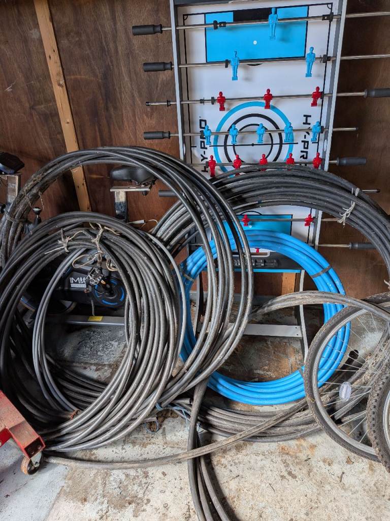 Electrical wire conduit and water piping