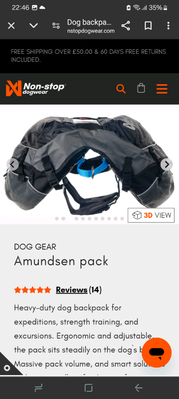 RUCKSACK BRAND NEW for dogs 