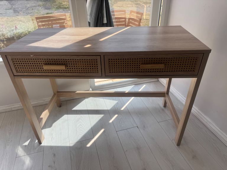 Rattan 2-Drawer Dresser/Desk