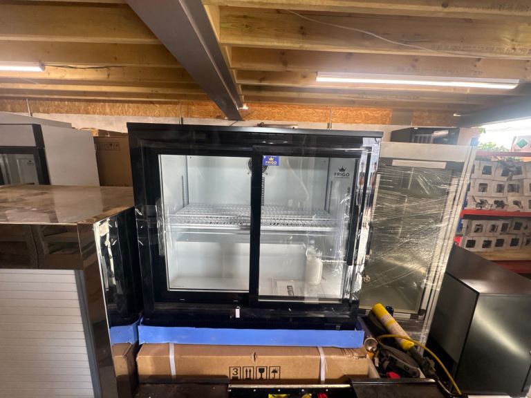 Commercial glass bar fridge cafe shop restaurant undercounter fridge 2 doors 