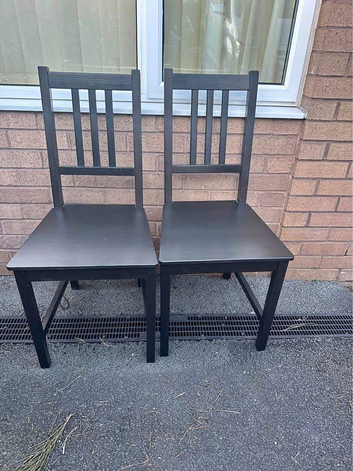 Two Black IKEA Chairs