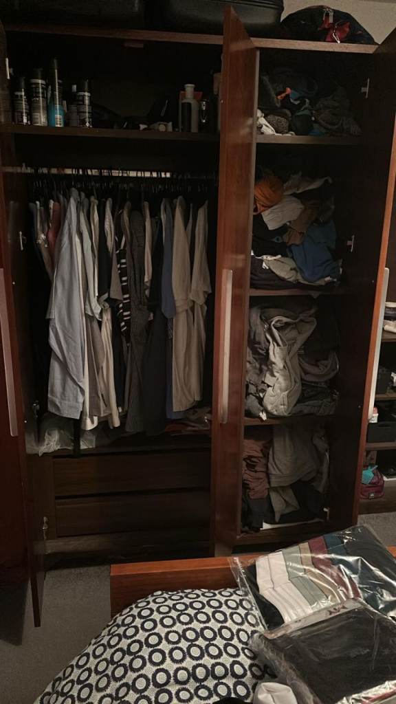 Large oak style wardrobes x2 