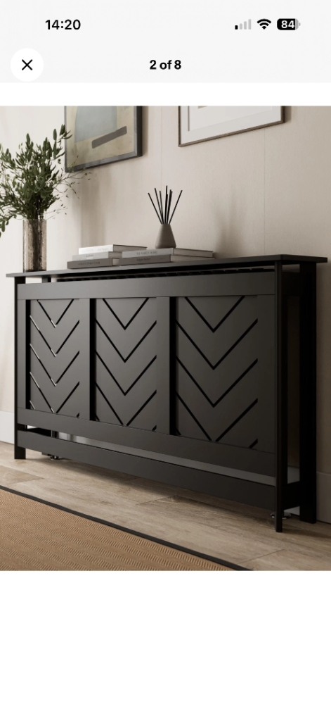 Black radiator cover