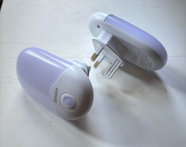 image for Pair of plug-in LED night lights with dusk to dawn light sensor