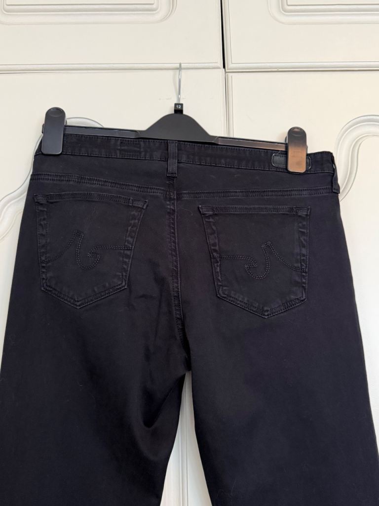 AG Adriano Goldschmied 'The Stilt' Black Jeans, Size 31R, Good Condition