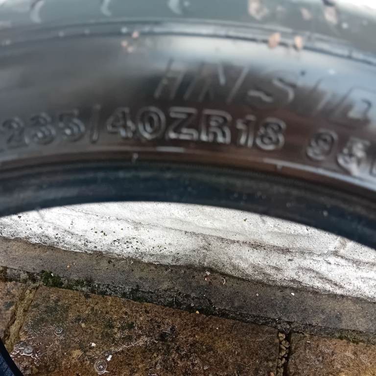 car tyre's   255 35-18 and 235-40-18