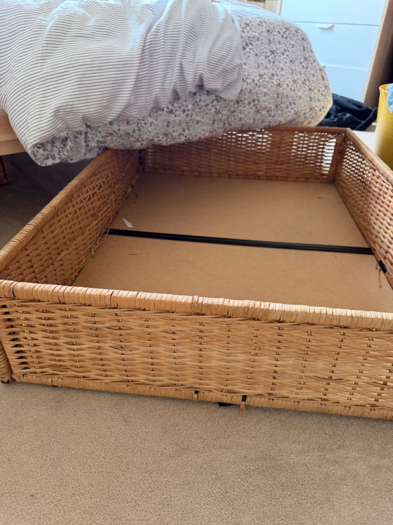 Wicker Underbed Storage Basket - Brown