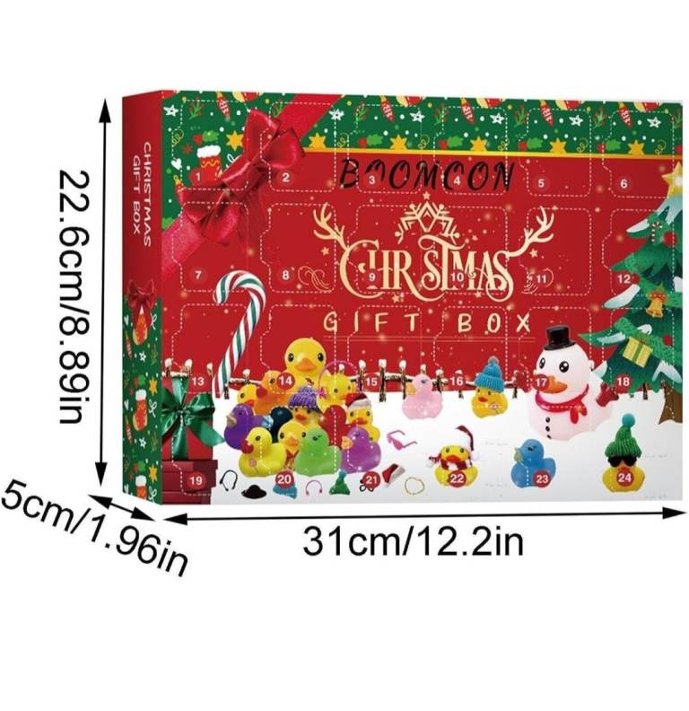 Bnib 24 windows advent calendar with rubber ducks