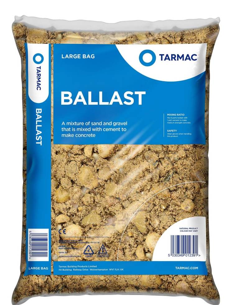 Ballast, Aggregate / Gravel / Shingle, Cement, or Sharp sand