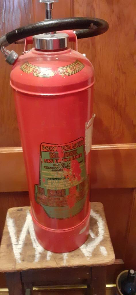 1964 German Minimax water fire extighuisher w pressure pump. Decor use Only