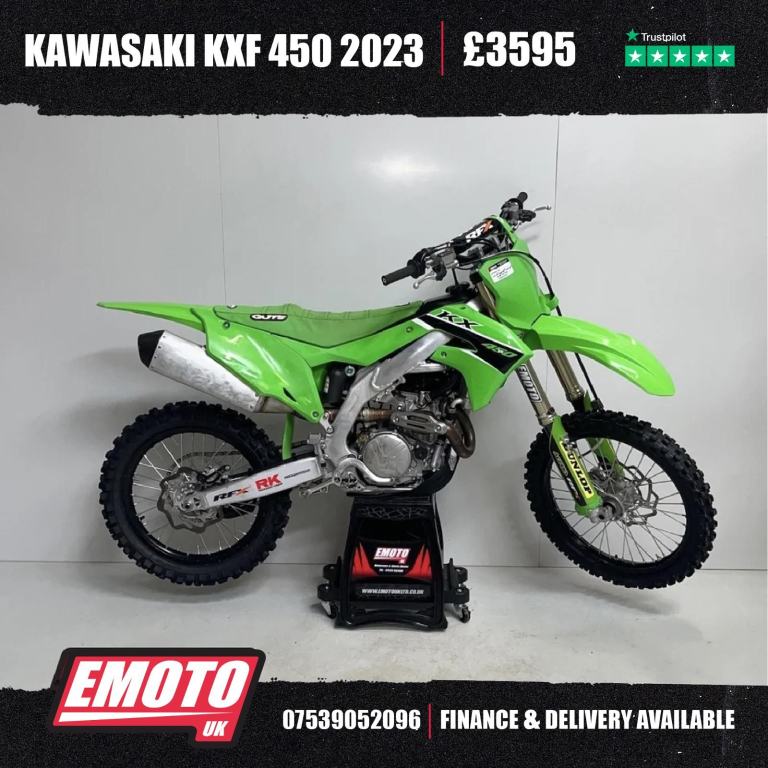 KAWASAKI KXF 450 2023 Motocross Bike 450cc @EmotoUK - Finance Available