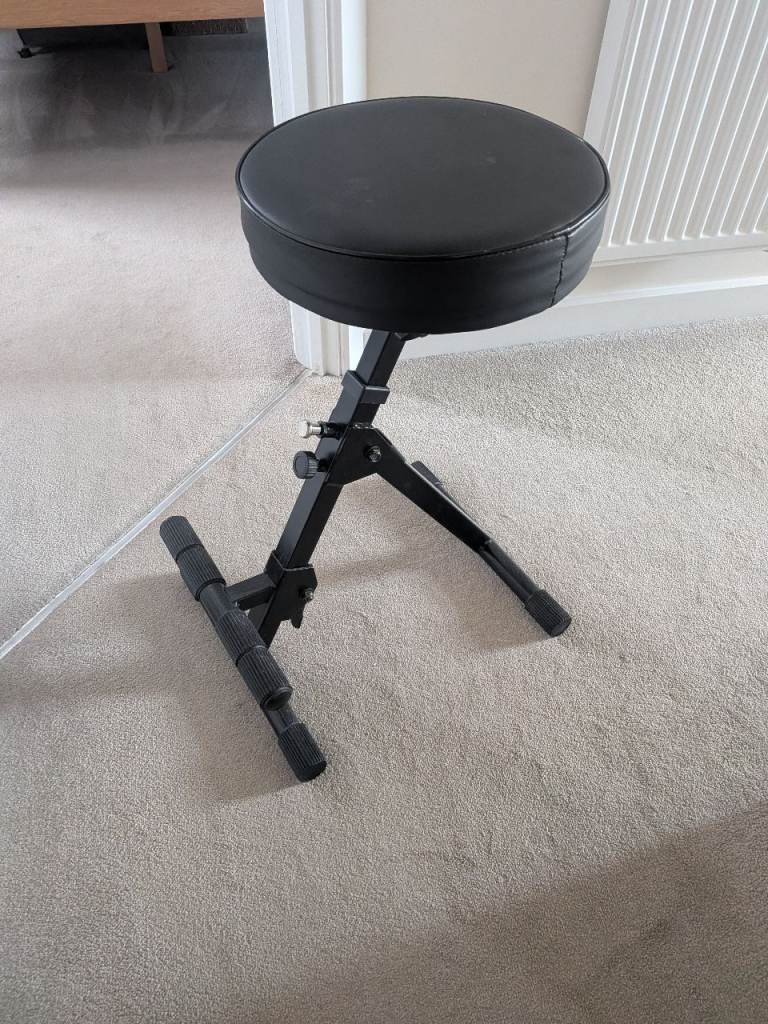 Adjustable Black Padded Stool – Good Condition