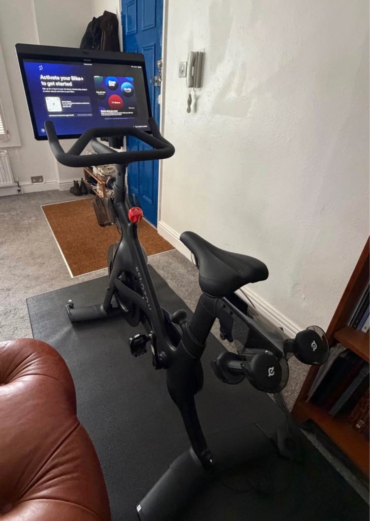 Peloton Bike+ (Plus) | Excellent Condition with Weights and Mat and trainers size 5.5uk