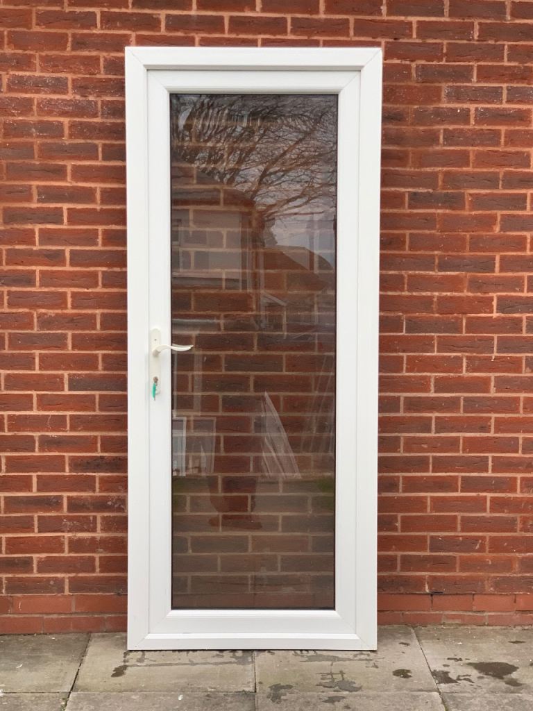 UPVC DOUBLE GLAZED FULL GLASS DOOR KEYS 88.5cm WIDE 210.5cm HIGH Can Deliver