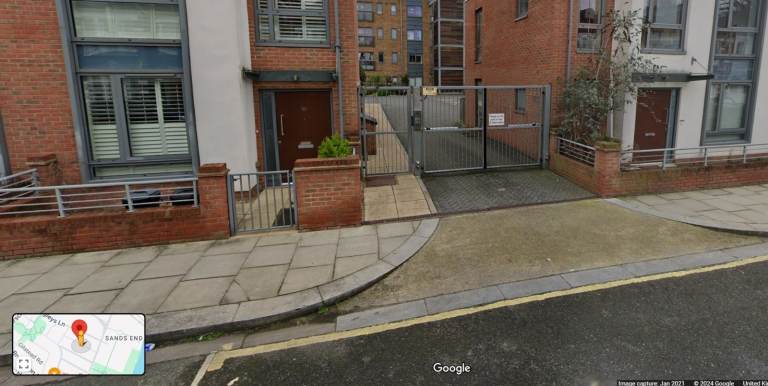 2 secure parking spaces to let. 3 minutes walk from Imperial Wharf Station, SW6