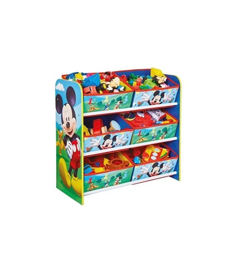 Disney Mickey Mouse Kids Bedroom Storage Unit with 6 Bins by HelloHome