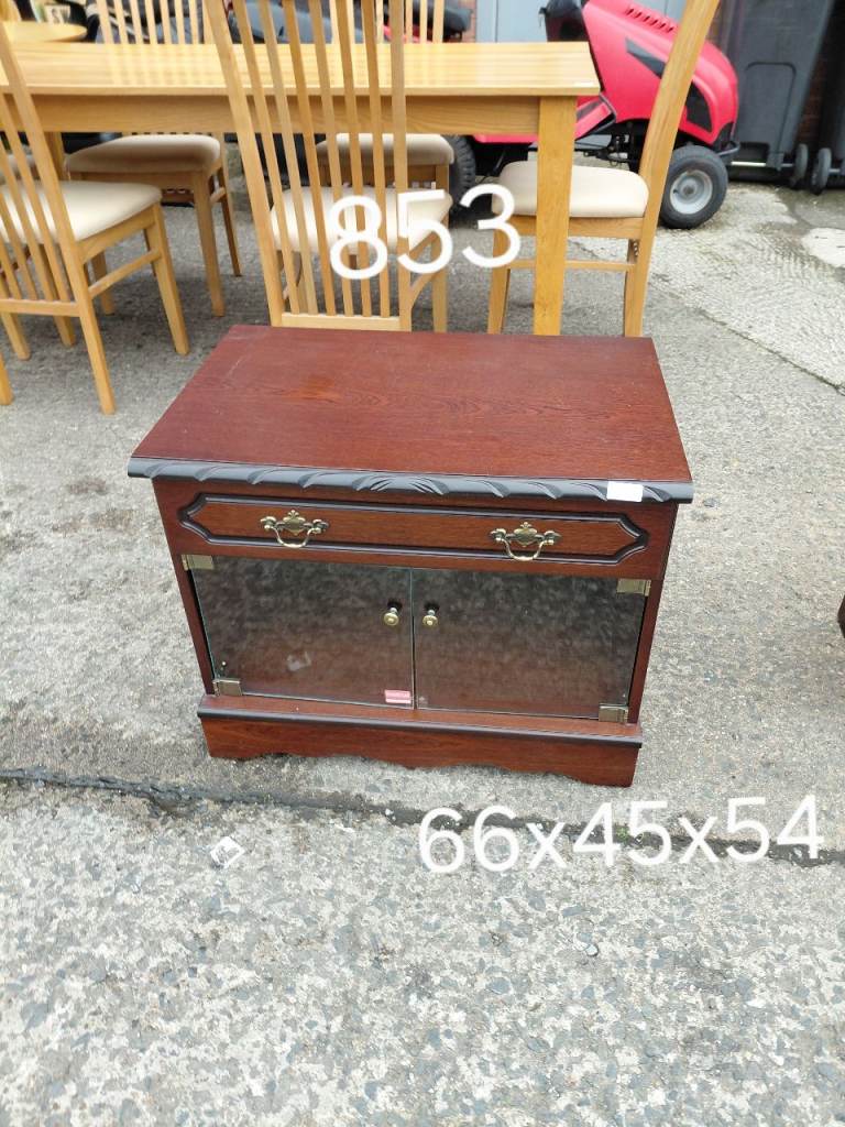 Mahogany 2 door 1 drawer cabinet, Ref:853