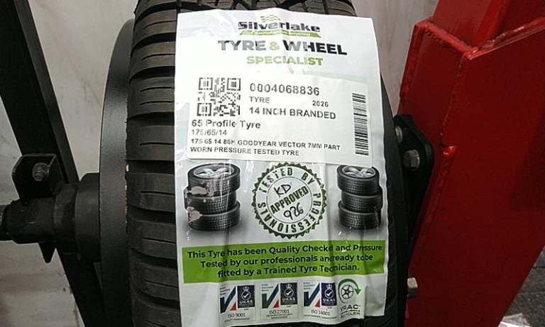 175 65 14 86h Goodyear Vector 7mm Part Worn Pressure Tested Tyre