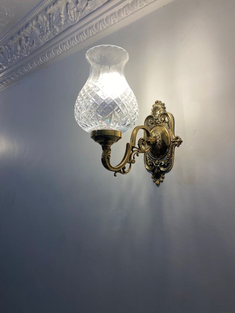 2 x Chandalier/Lights with matching wall lights