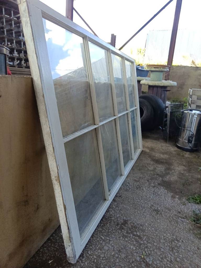 Large 8 panel glazed window frame