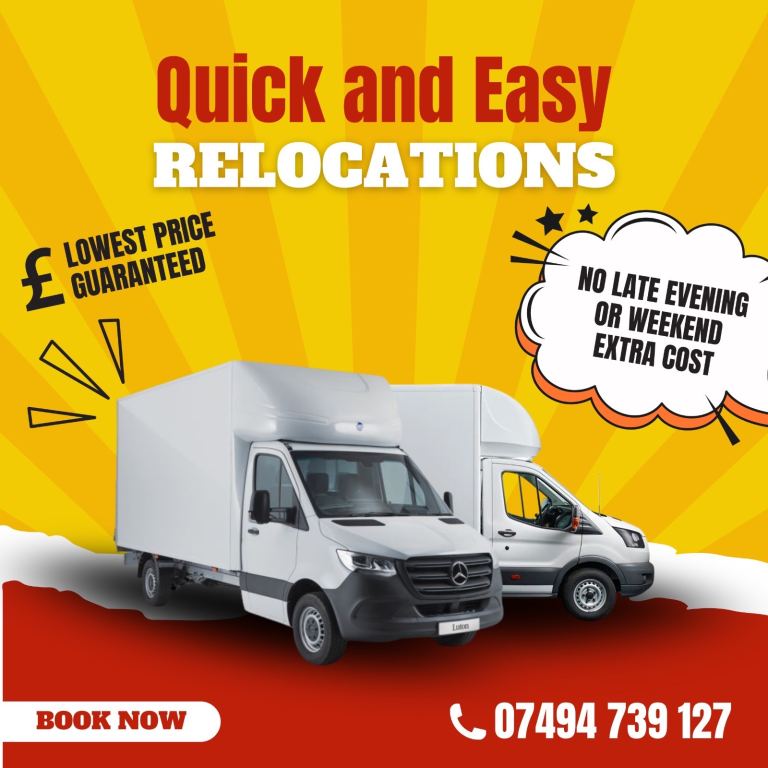 PROFESSIONAL RELIABLE 24/7 MAN & VAN FOR HOUSE, OFFICE MOVING, PIANO SHIFTING LUTON TRUCK HIRE/ RENT